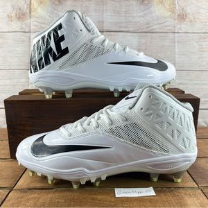 Nike Zoom Code Elite 2014 3/4 TD Football Cleats White